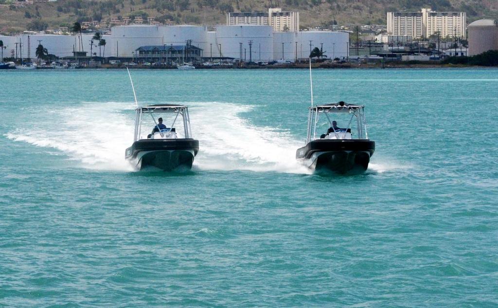 Sea Blade 23 Patrol Boats on sea trial in Hawaii © Lancer Industries. www.lancer.co.nz